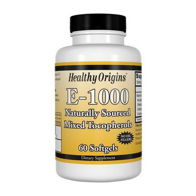 Витамин Е Healthy Origins Vitamin E-1000 (60 капс)