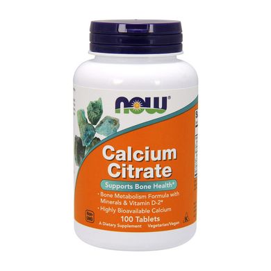 Кальций цитрат Now Foods Calcium Citrate 100 таб
