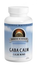 GABA Гамма-аминомасляная кислота , Вкус Апельсина, Serene Science, Source Naturals, 60 таблеток для рассасывания