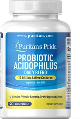 Пробіотики Puritan's Pride Probiotic Acidophilus Daily Blend 10 Billion 90 капс
