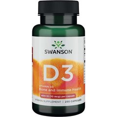 Вітамін Д3 Swanson Vitamin D-3 400 IU 250 капсул