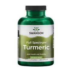 Куркума Swanson Full Spectrum Turmeric 720 mg 240 капсул