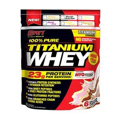 Сироватковий протеїн концентрат SAN 100% Pure Titanium Whey 4630 грам Тропічні ягоди