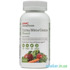 Вітаміни для жінок GNC Ultra Mega Green Womens (60 таб) ультра мега