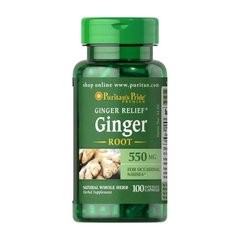 Экстракт корня имбиря Puritan's Pride Ginger Root 550 mg 100 капсул