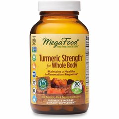 Сила куркуми для всього організму, Turmeric Strength for Whole Body, MegaFood, 90 таблеток