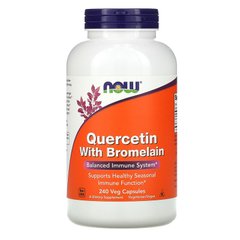Кверцетин + Бромелайн Now Foods Quercetin With Bromelain 240 капсул