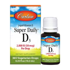 Рідкий Вітамін Д3 Carlson Labs Super Daily D3 Liquid 2000 IU (10.3 мл)