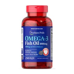 Омега 3 Puritan's Pride Omega-3 Fish Oil 1000 mg 250 капс риб'ячий жир