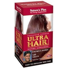 Комплекс для Роста Оздоровлення Волос для Чоловіків та Жінок, Ultra Hair, Natures Plus, 120 таблеток