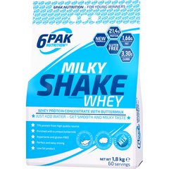 Сывороточный протеин концентрат 6Pak Milky Shake Whey 1800 грамм Черника