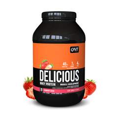 Сироватковий протеїн концентрат QNT Delicious Whey protein 908 грам Полуниця