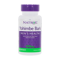Йохімбін екстракт Natrol Yohimbe Bark 500 mg 90 капс