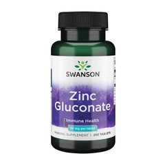 Цинк Swanson Zinc Gluconate 30 mg 250 таблеток
