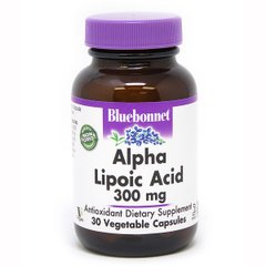 Альфа Ліпоєва Кислота 300 мг, Bluebonnet Nutrition, 30 рослинних капсул