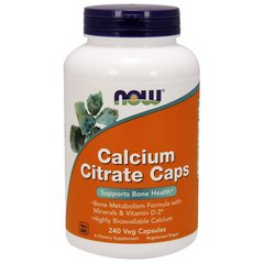 Кальций цитрат Now Foods Calcium Citrate 240 капс