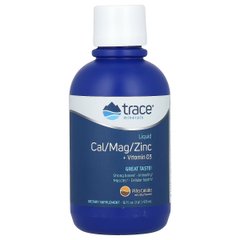 Рідкий кальцій, магній, цинк та вітамін D3, смак піна коладу, Liquid Cal Mag Zinc Vitamin D3 Trace Minerals 473 мл