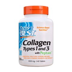Колаген Doctor's BEST Collagen Types 1 & 3 with Peptan 1000 мг 540 таб