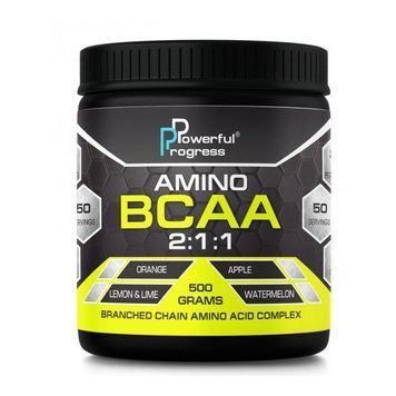БЦАА Powerful Progress BCAA 2: 1: 1 500 грам Тропічний мікс