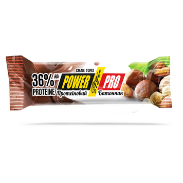 Протеїновий батончик Power Pro Protein Bar Nutella 36% 60 грамм Орех