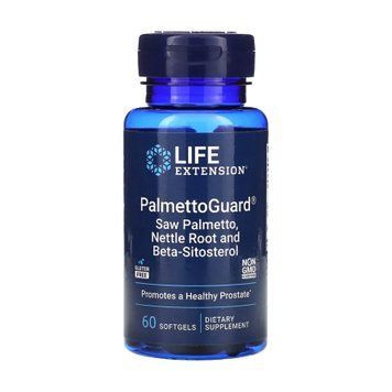 Формула з бета-ситостеролом, пальмою й коренем кропиви Life Extension PalmettoGuard&reg; Saw Palmetto/Nettle Root Formula with Beta-Sitosterol 60 м'яких капсул