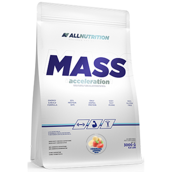 Гейнер для набору маси AllNutrition Mass Acceleration 3000 г Strawberry-Banana
