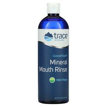 Мінеральний ополіскувач для рота, м'яти, ConcenTrace Mineral Mouth Rinse, Trace Minerals, 473 мл