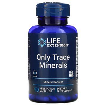 Минералы, Only Trace Minerals, Life Extension, 90 вегетарианских капсул