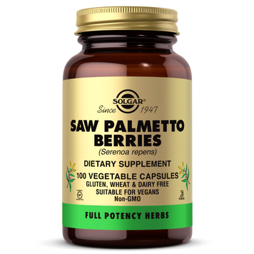 Со Пальметто, Saw Palmetto Berries, Solgar, ягоди, 100 капсул