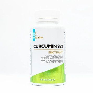 Куркума куркумін з маточним молочком та чорним перцем ABU All Be Ukraine Curcumin 95% 90 капсул