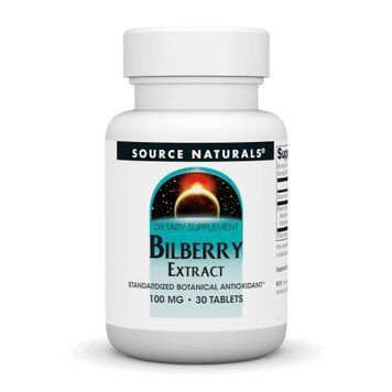 Екстракт Чорниці Source Naturals Bilberry Extract 100 mg 30 Таблеток
