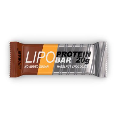 Протеїнові батончики Lipobar Lipobar 50 г Hazelnut-Chocolate