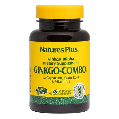 Гинкго Билоба Комбо Комплекс, Natures Plus, 60 вегетарианских капсул