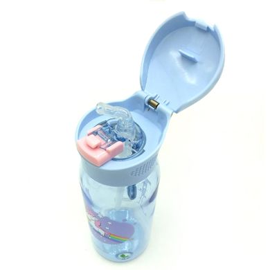 Пляшка для води CASNO 400 мл KXN-1195 Бузкова (Єдиноріг) соломинкою