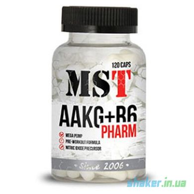 L-аргінін альфа-кетоглютарат MST AAKG + B6 Pharm (120 капс) ААКГ