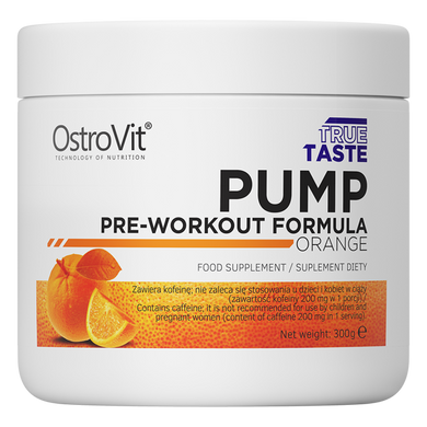 Предтренировочный комплекс OstroVit PUMP Pre-Workout Formula (300 г) orange