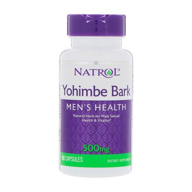 Йохимбин экстракт Natrol Yohimbe Bark 500 mg 90 капс