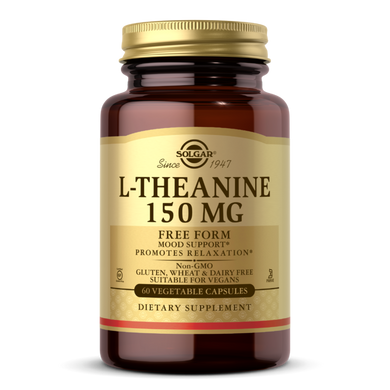 L-теанін L-Theanine Solgar, 150 мг, 60 рослинних капсул