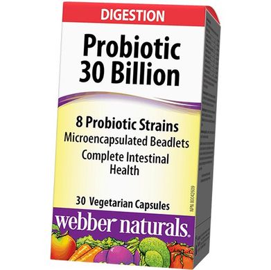 Пробіотики Webber Naturals Probiotic 30 Billion 30 капсул
