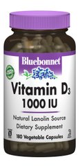 Вітамін D3 1000IU, Bluebonnet Nutrition, 180 гелевих капсул