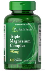 Магний Puritan's Pride Triple Magnesium Complex 400 мг 120 капсул