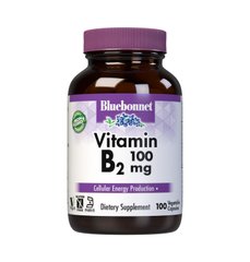 Витамин Б2 Bluebonnet Nutrition Vitamin B2 100 mg 100 вег. капсул