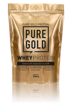 Сироватковий протеїн концентрат Pure Gold Protein Whey Protein 2300 грам Арахісова паста