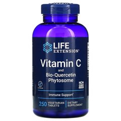 Витамин С и фитосомы биокверцетина, Vitamin C and Bio-Quercetin Phytosome, Life Extension, 250 вегетарианских таблеток
