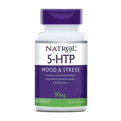 5-гідрокситриптофан Natrol 5-HTP 50 mg mood & stress 45 капсул