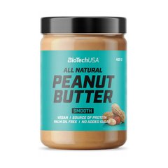 Натуральна арахісова паста BioTech All Natural Peanut Butter 400 г smooth