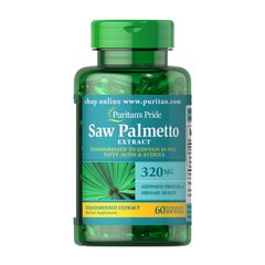 Со Пальметто Puritan's Pride Saw Palmetto Extract 320 mg 60 капсул