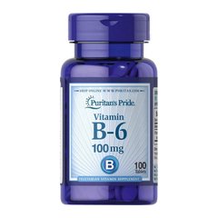 Вітамін Б6 Puritan's Pride Vitamin B-6 100 mg (100 таб) піридоксин