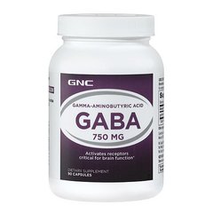 ГАМК GNC GABA 750 mg 90 капс гамма-аміномасляна кислота