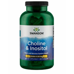 Холин и инозитол Swanson Choline & Inositol 250 капсул